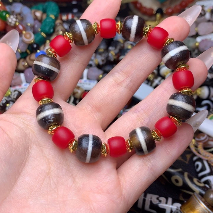 玛瑙/玉髓未镶嵌发一条