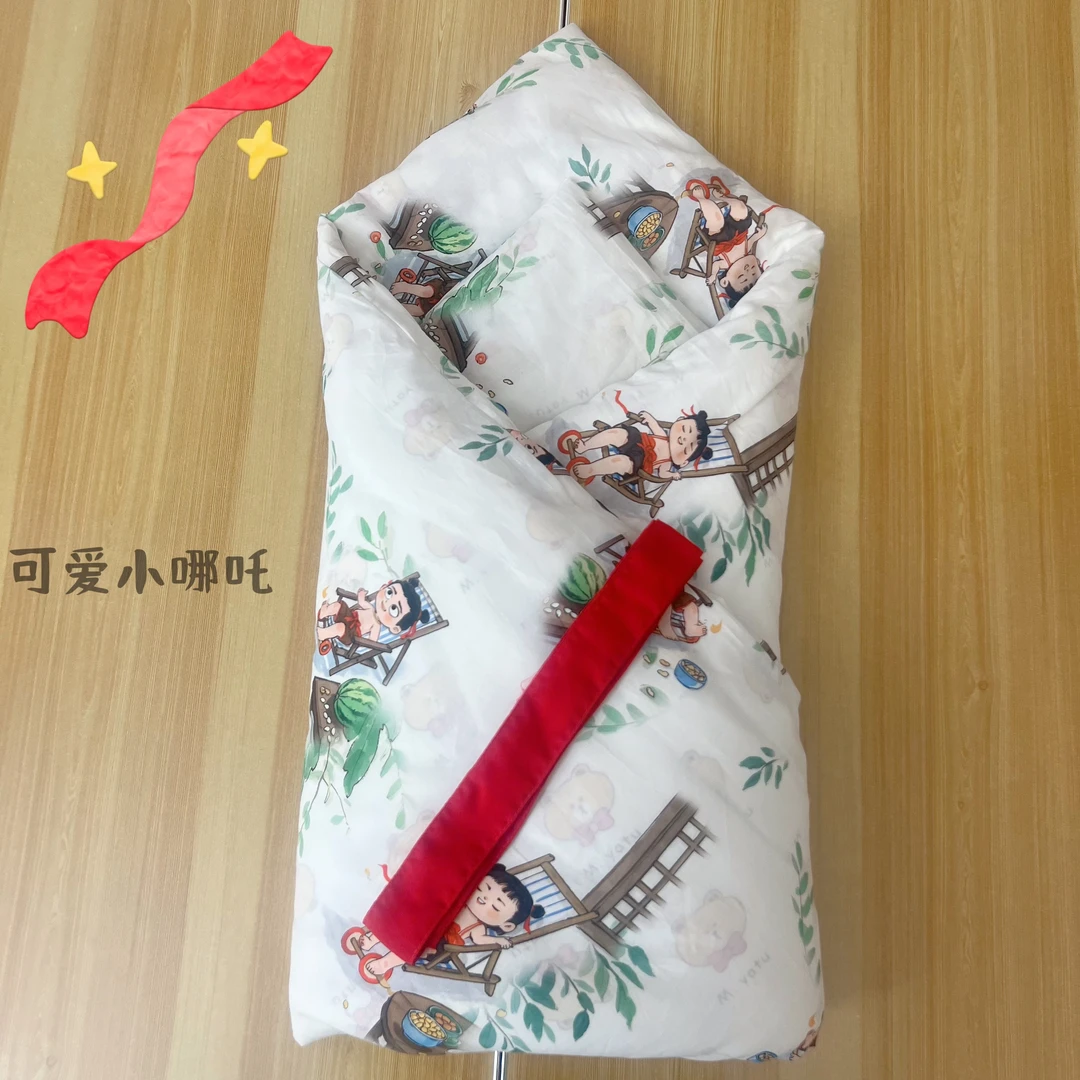 手工纯棉花加厚新生儿包被小被子柔软保暖秋冬纯棉可机洗可脱胆