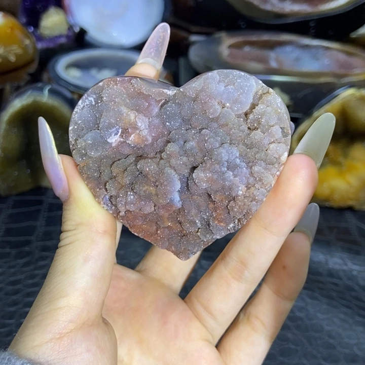 水晶珠宝半成品未镶嵌爱心