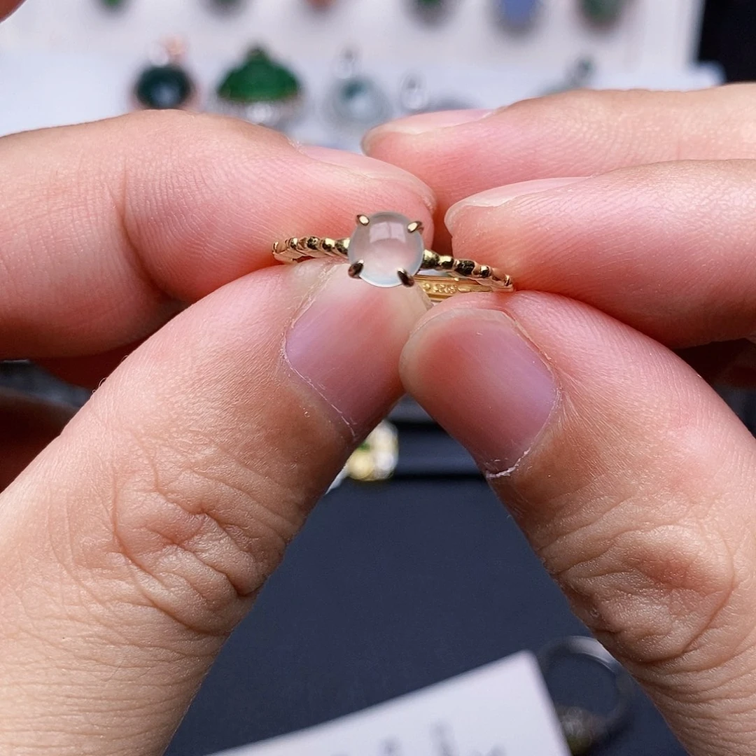 翡翠戒指银S925镶嵌b****g戒指