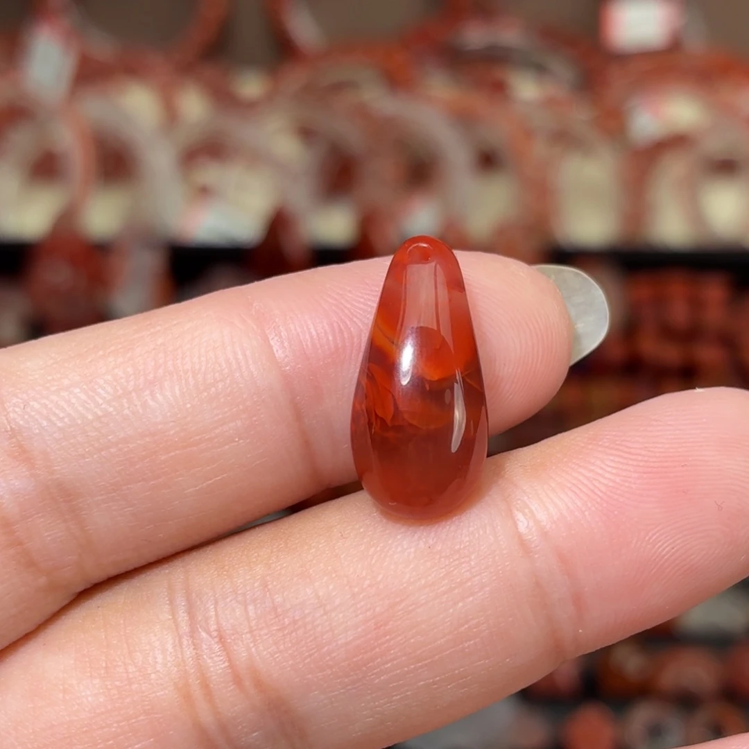 南红玛瑙未镶嵌颈饰火焰纹卡子