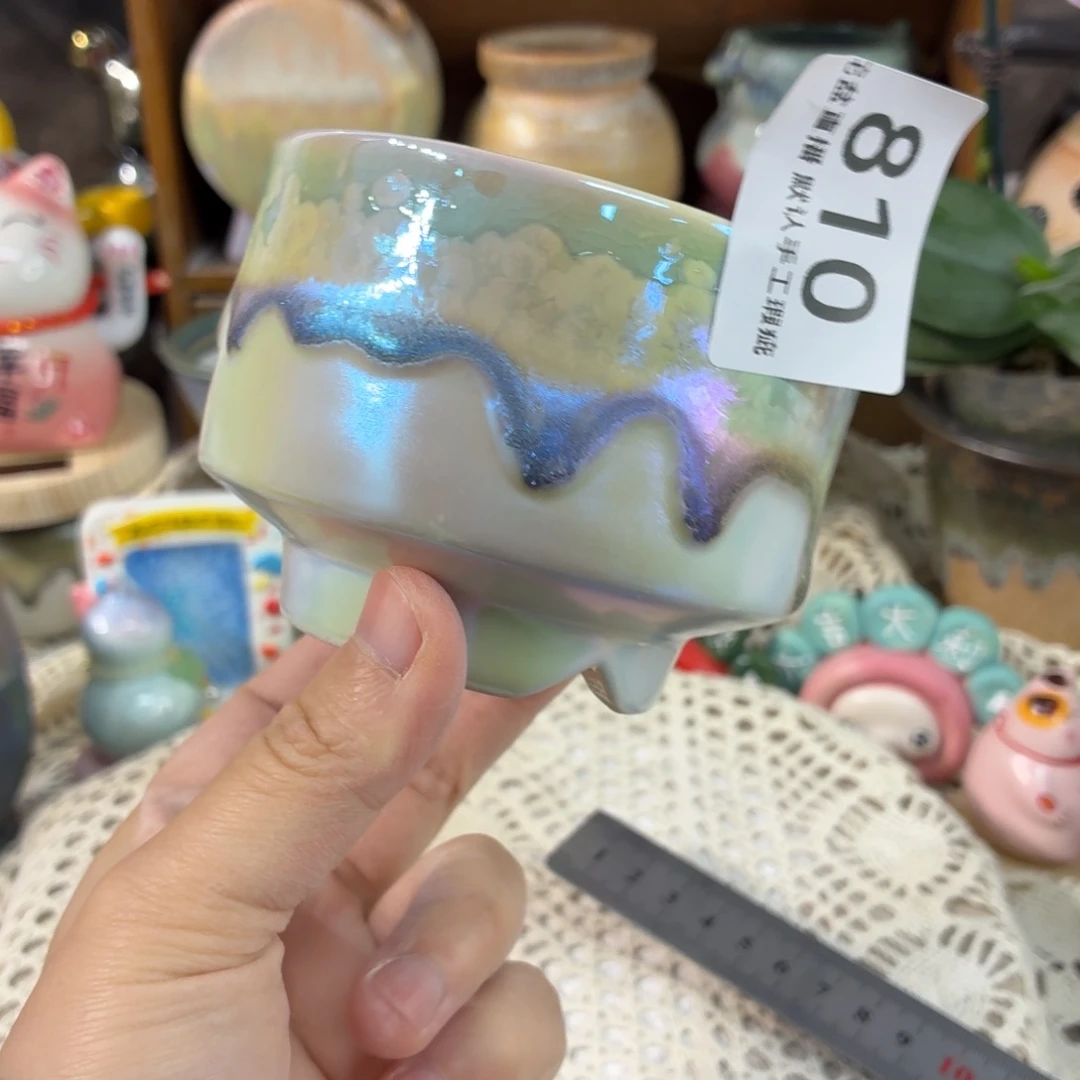 景德镇陶瓷花盆艺术炫彩秒了