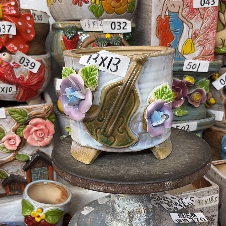 粗陶材质多肉花盆