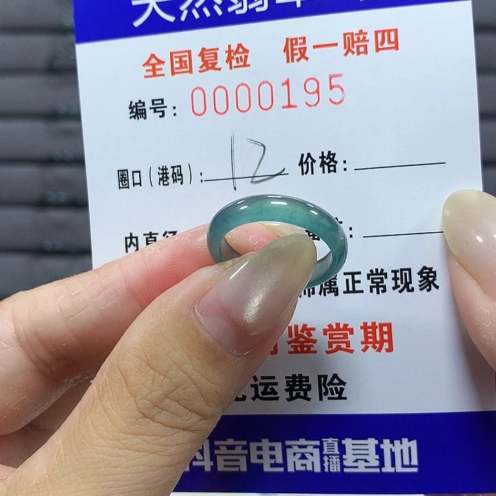 翡翠未镶嵌戒圈0195