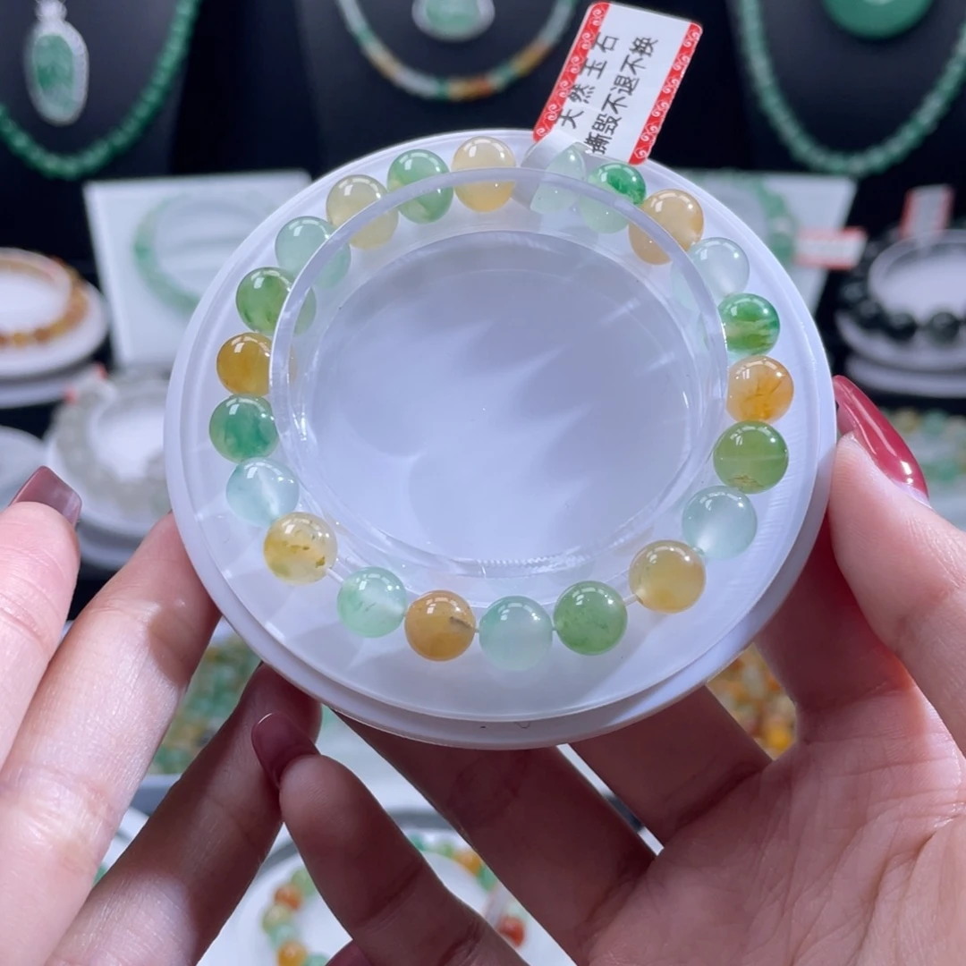 石英质玉（非洲翠）未镶嵌手串