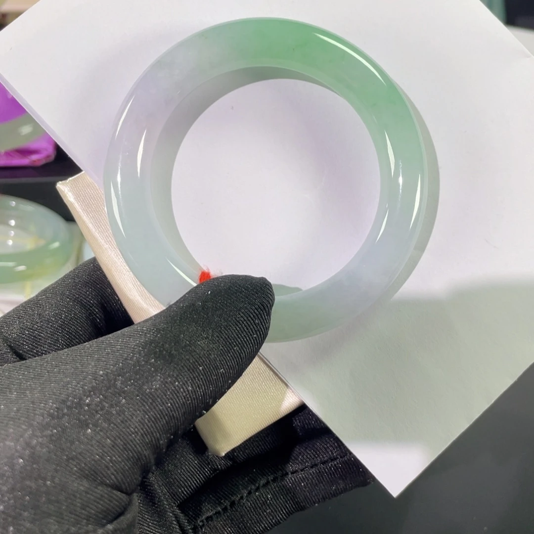 翡翠未镶嵌手镯16号56.8圆条