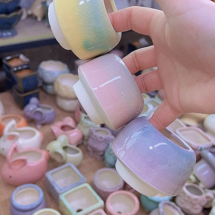 红陶陶瓷花盆当场满12包邮