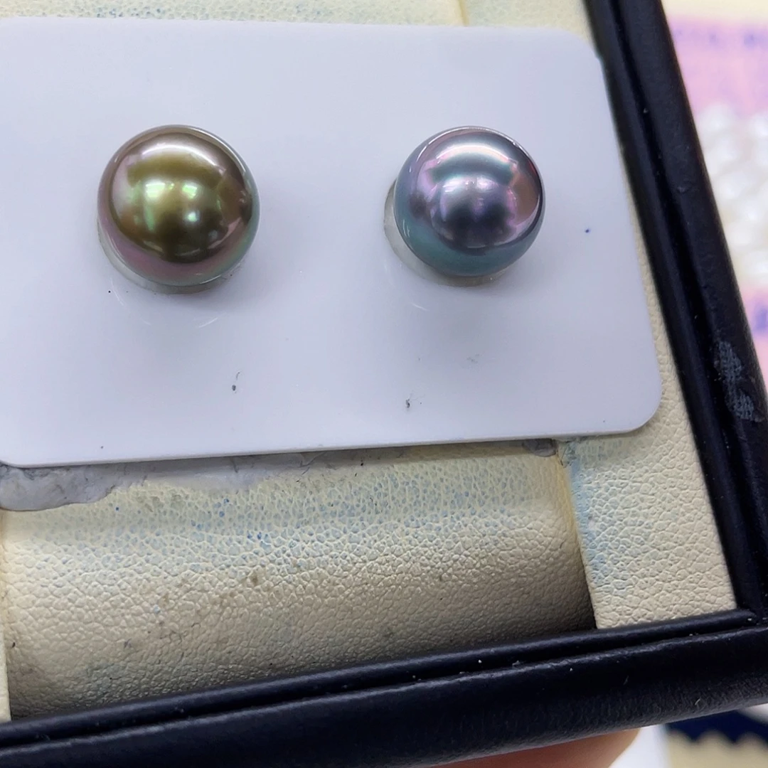 海水珍珠裸珠大溪地炫彩怪色珠11-12mm