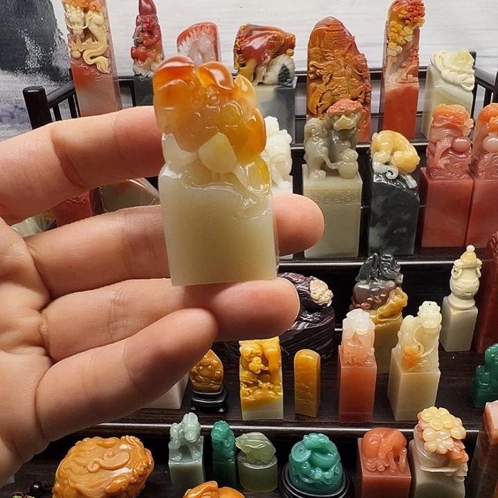 寿山石印石寿山石手工雕刻