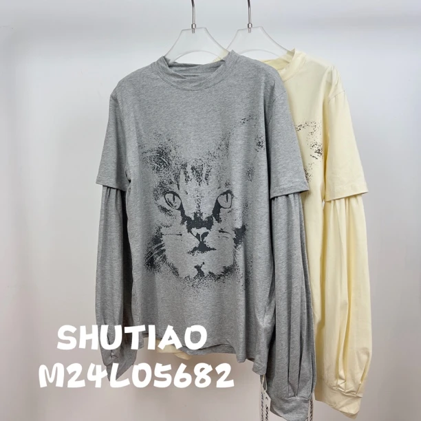 【SHUTIAO】2024秋冬：新款小众设计款假两件M24L05682