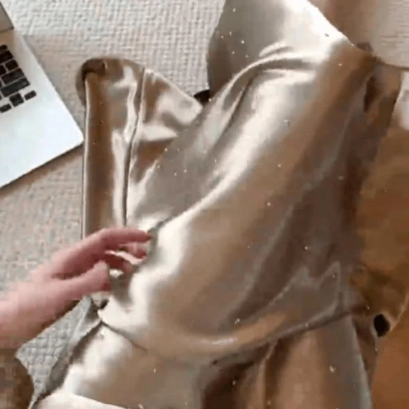 胖mm法式重工缎面半身裙女夏季中长款高腰a字鱼尾裙小个子包臀裙