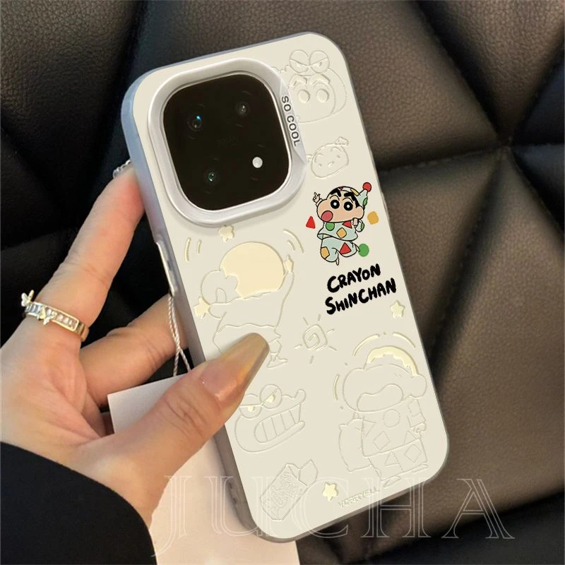 适用睡衣小新vivoiqoo15手机壳ins风冷淡VIVOiqoo15情侣款简约高