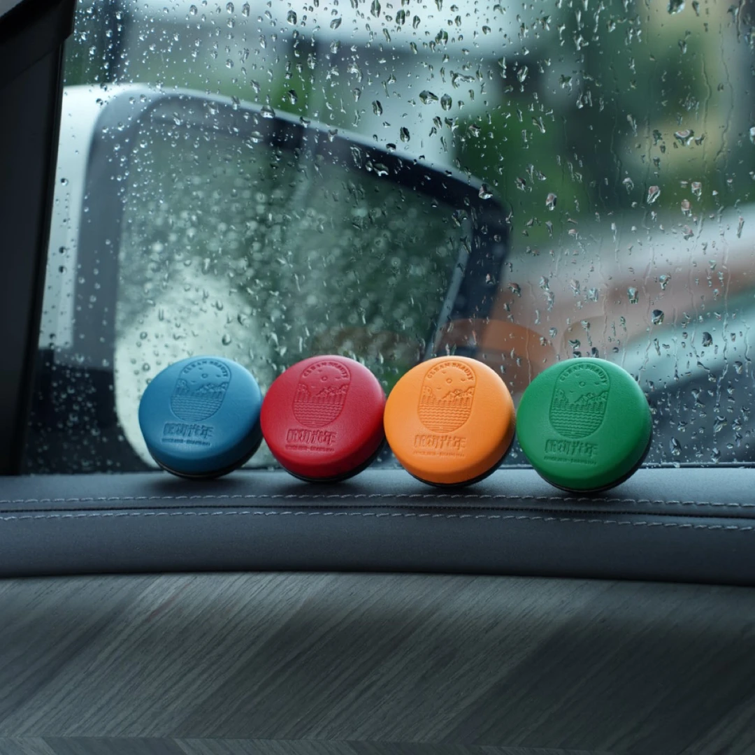 植物光年【平安扣】车载香薰高级环保超纤皮真皮出风口车载香膏