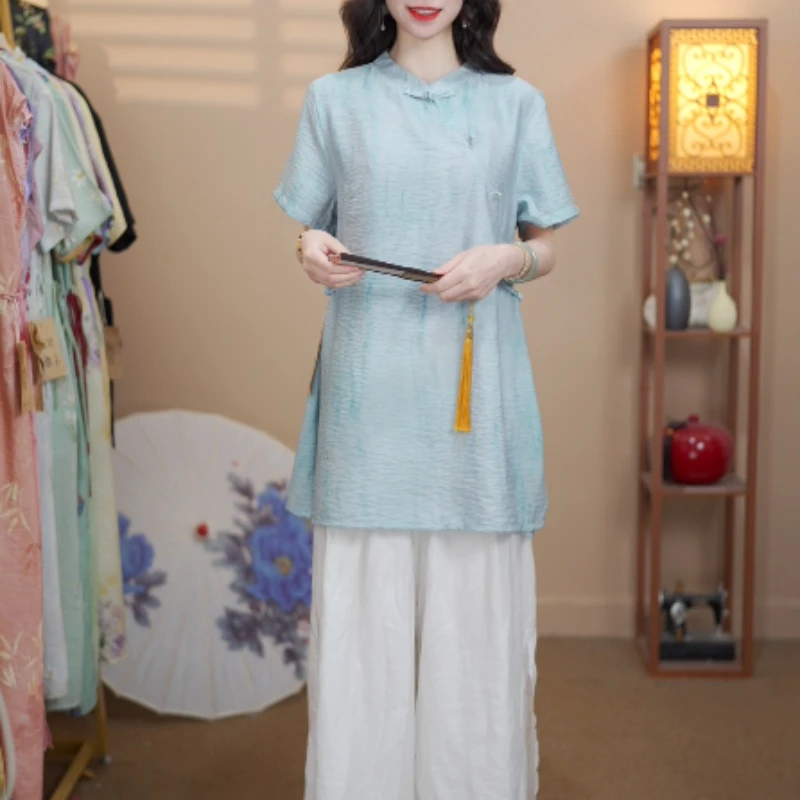 与喆原创【远山寒】小衫051款国风小衫新中式百搭气质显瘦