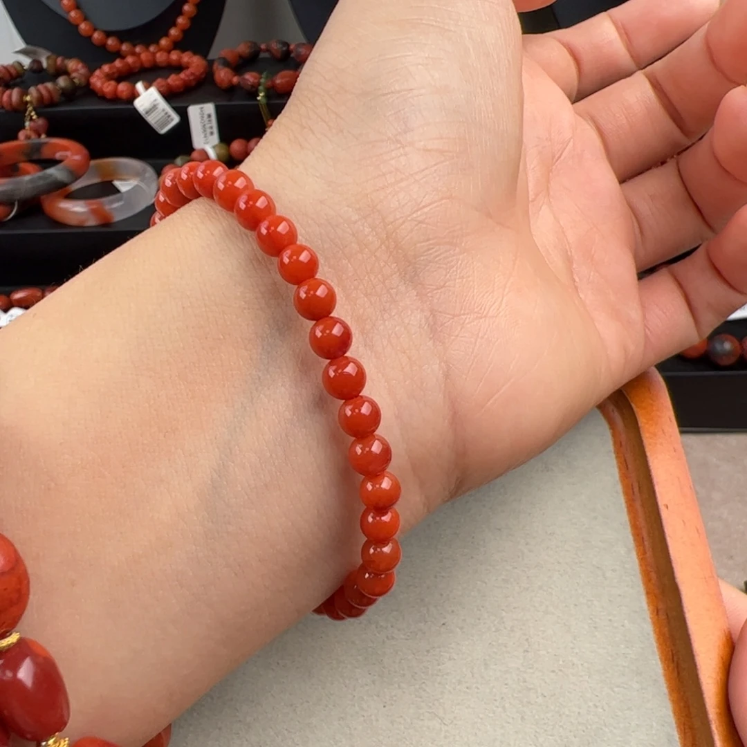 南红玛瑙未镶嵌（满肉手串5mm