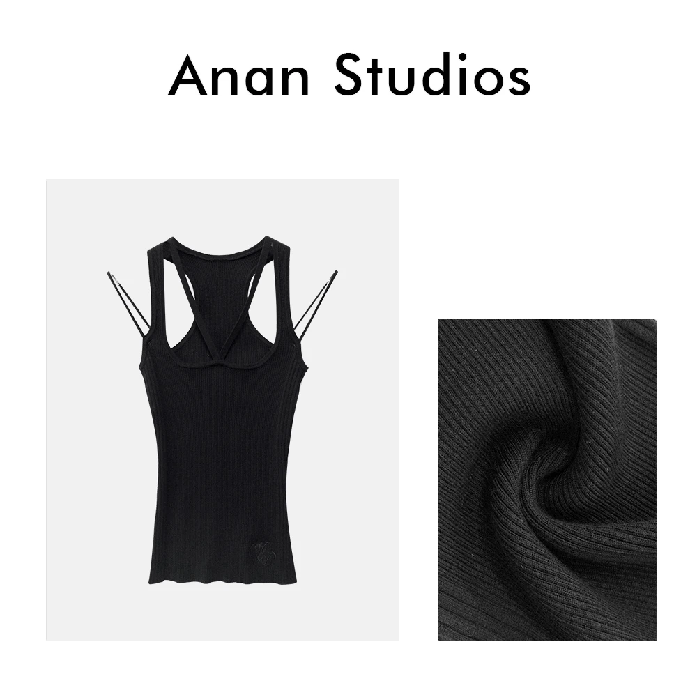 AAA070【辣妹出街】设计感多肩带针织背心