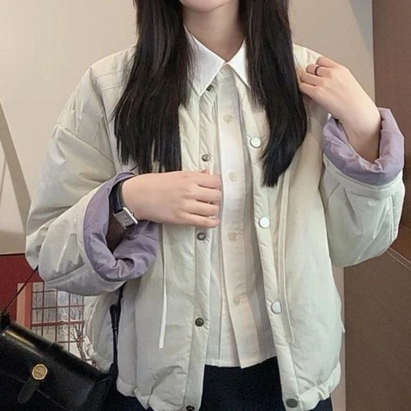 韩系短款棉服女2024冬季小个子气质休闲棉袄高级感超好看外套潮