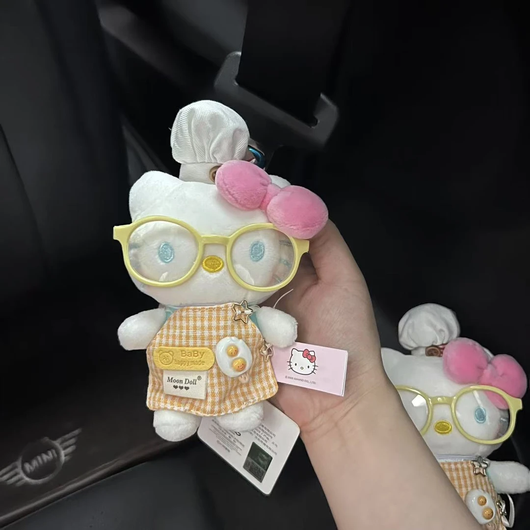 蛋黄KT凯蒂猫背包包挂件卡通可爱hellokitty钥匙扣毛绒玩偶女