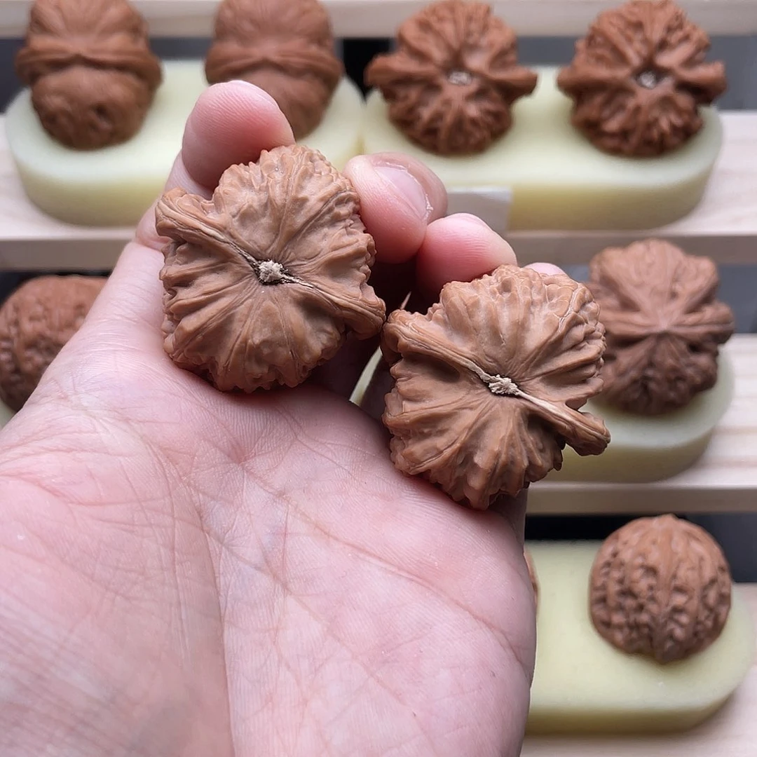 吊坠文玩核桃喜*39全品三角白