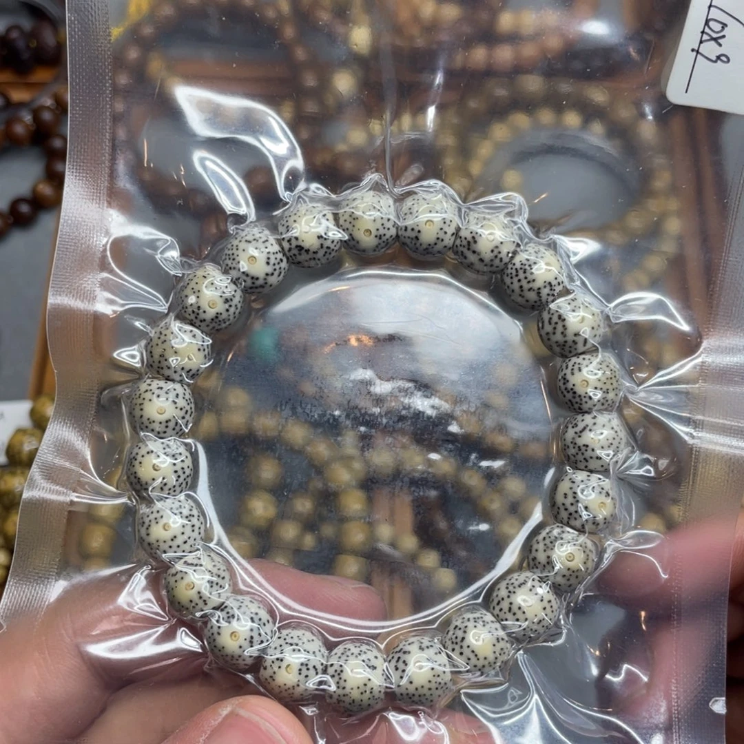 手串星月菩提10*9石玉料鼓珠小细星