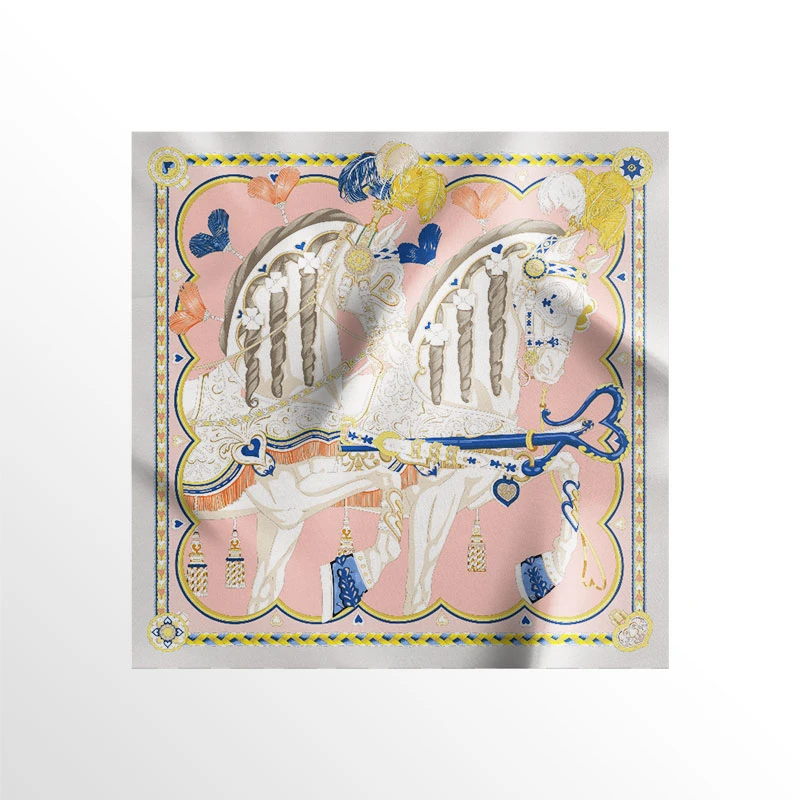 【甜蜜的鞍具】95-95cm山羊绒披肩时尚百搭丝巾夏季薄款粉色围巾女