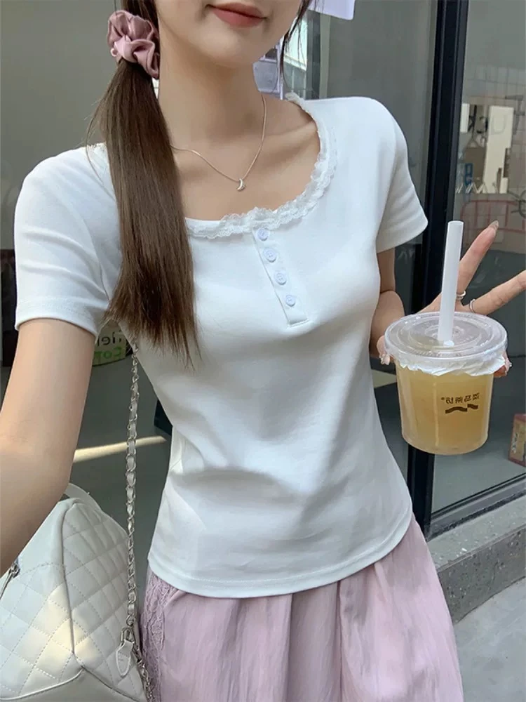 【宝藏号】夏季时尚蕾丝短袖裙子百搭(F001-F100)