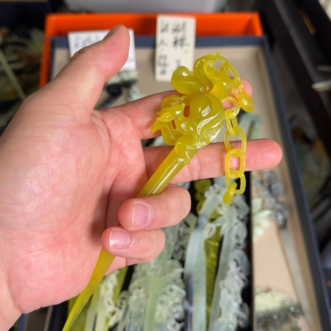 岫玉发饰未镶嵌明君玉簪贼拉好看