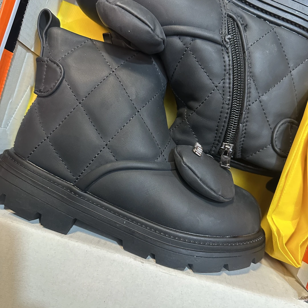 【30-31码】新款韩版休闲软底防滑厚底加绒马丁靴 08