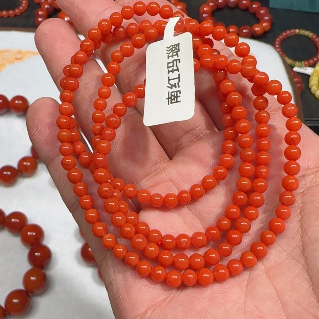 南红玛瑙未镶嵌手链