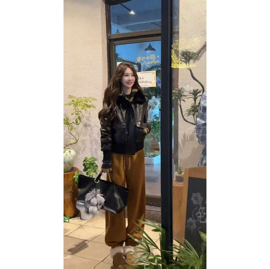 BOXUE“暮晚”2025秋冬90鹅绒皮毛一体羽绒服 外套#250814W3746