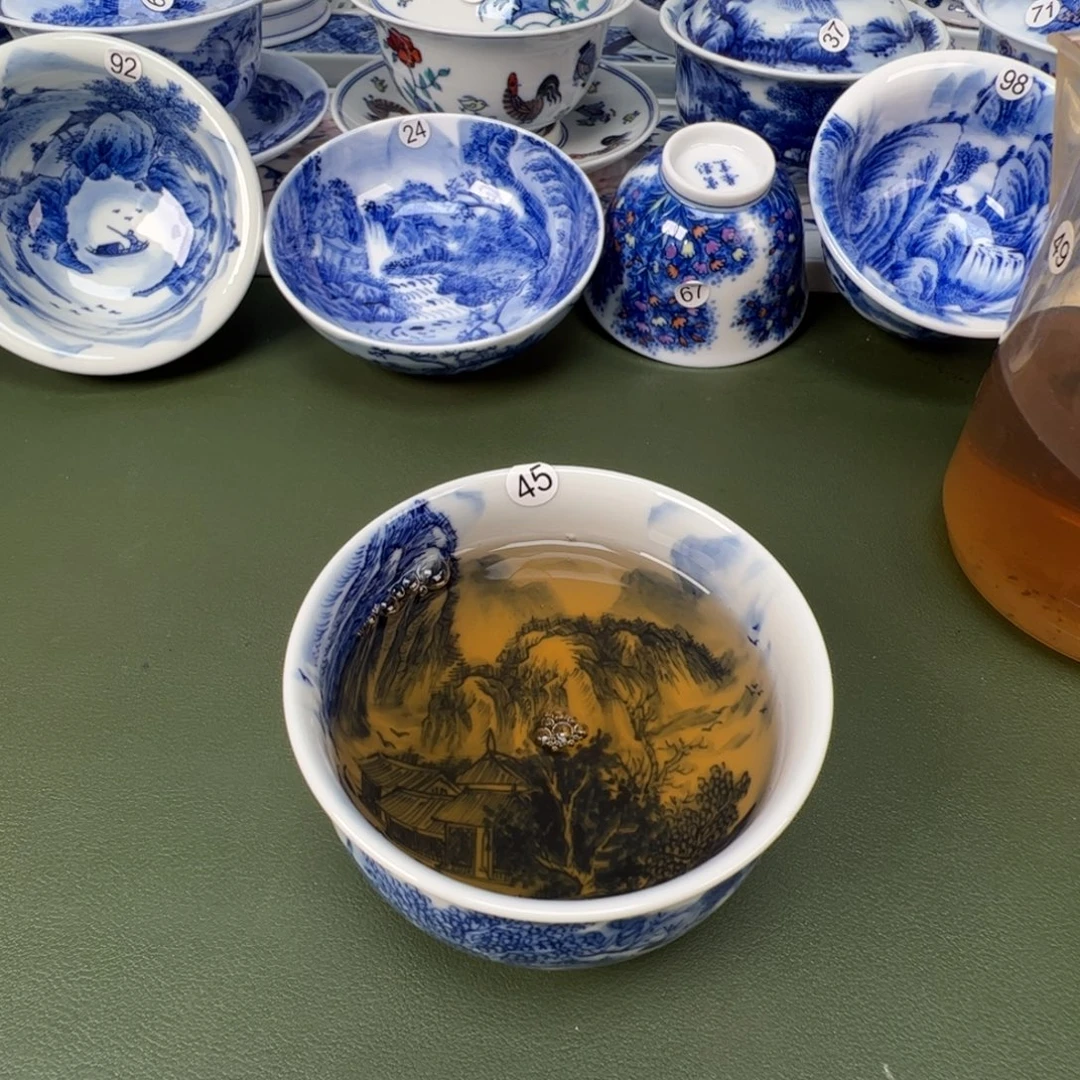 景德镇纯手工纯手绘茶具木木45