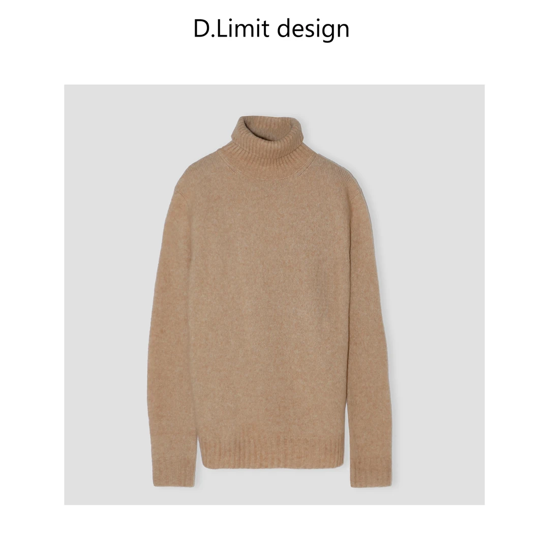【D.Limit design】螺纹高领宽松针织衫DLCK24864