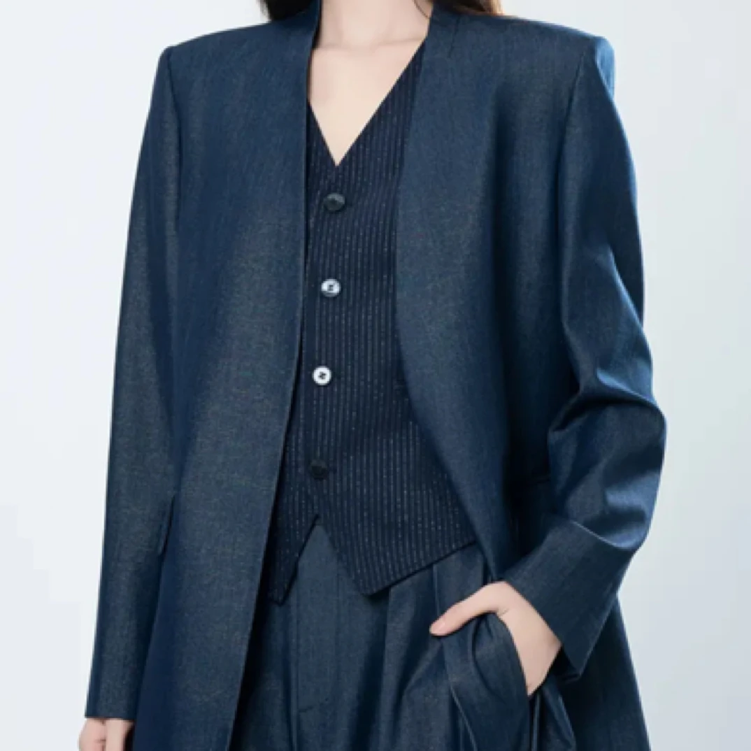 AMASS/阿玛施新款高智职场西装上衣雅丹风简约百搭西服女540064