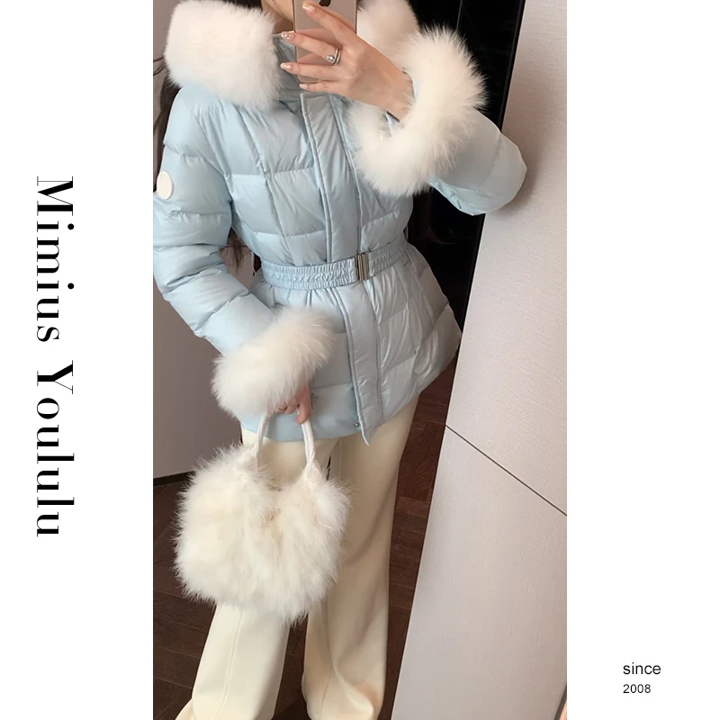 【mimius】B游鹿鹿 大毛领连帽收腰显瘦外套(有腰带) 汉服 F12114
