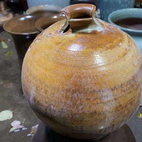 【闪购商品】紫砂花盆高21口6瑕疵无孔