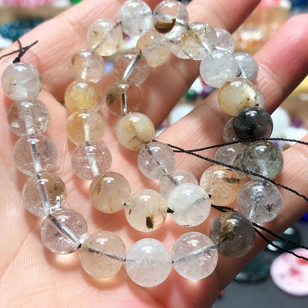 未镶嵌手串玛瑙/玉髓卡10闪灵钻散珠