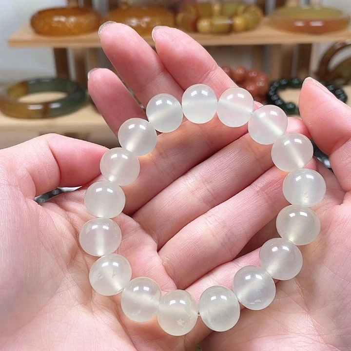蛇纹石玉手链未镶嵌石***6