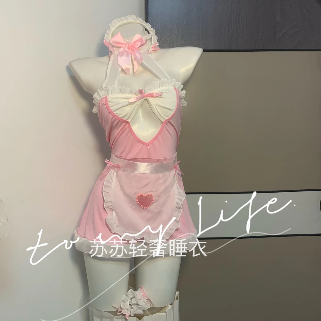 【纯欲风NO退NO换 】【80-125斤】纯欲挂脖可爱女制服性感美少女