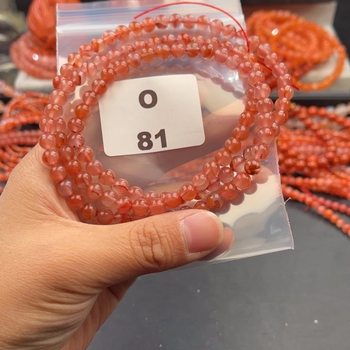 南红玛瑙未镶嵌多样性发货默认微瑕称重6mm