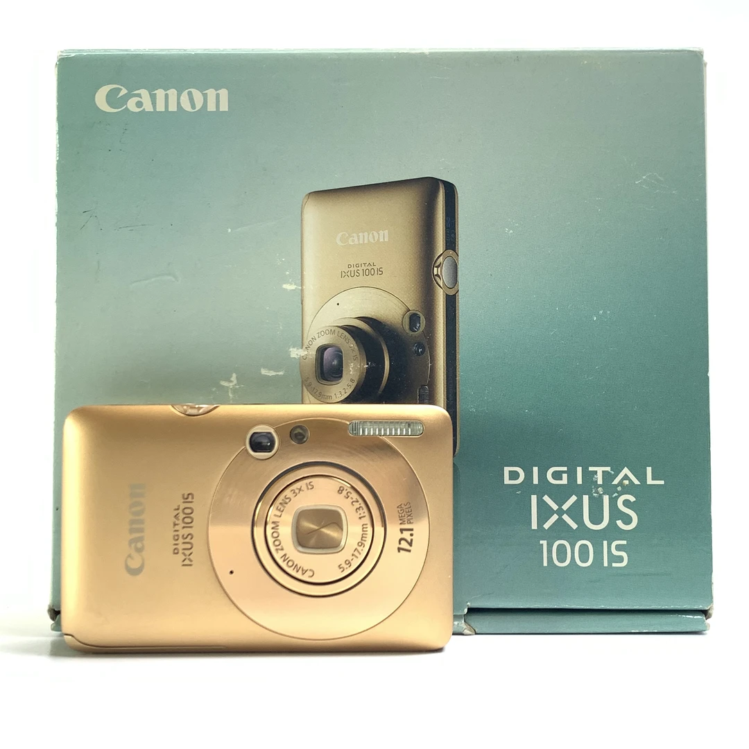 95新 Canon/佳能 ixus100精品香槟金贴膜1210万像素4倍变焦