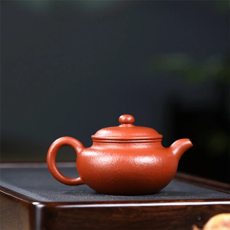 鱼子朱泥仿古 宜兴手工制作紫砂壶 茶壶茶具