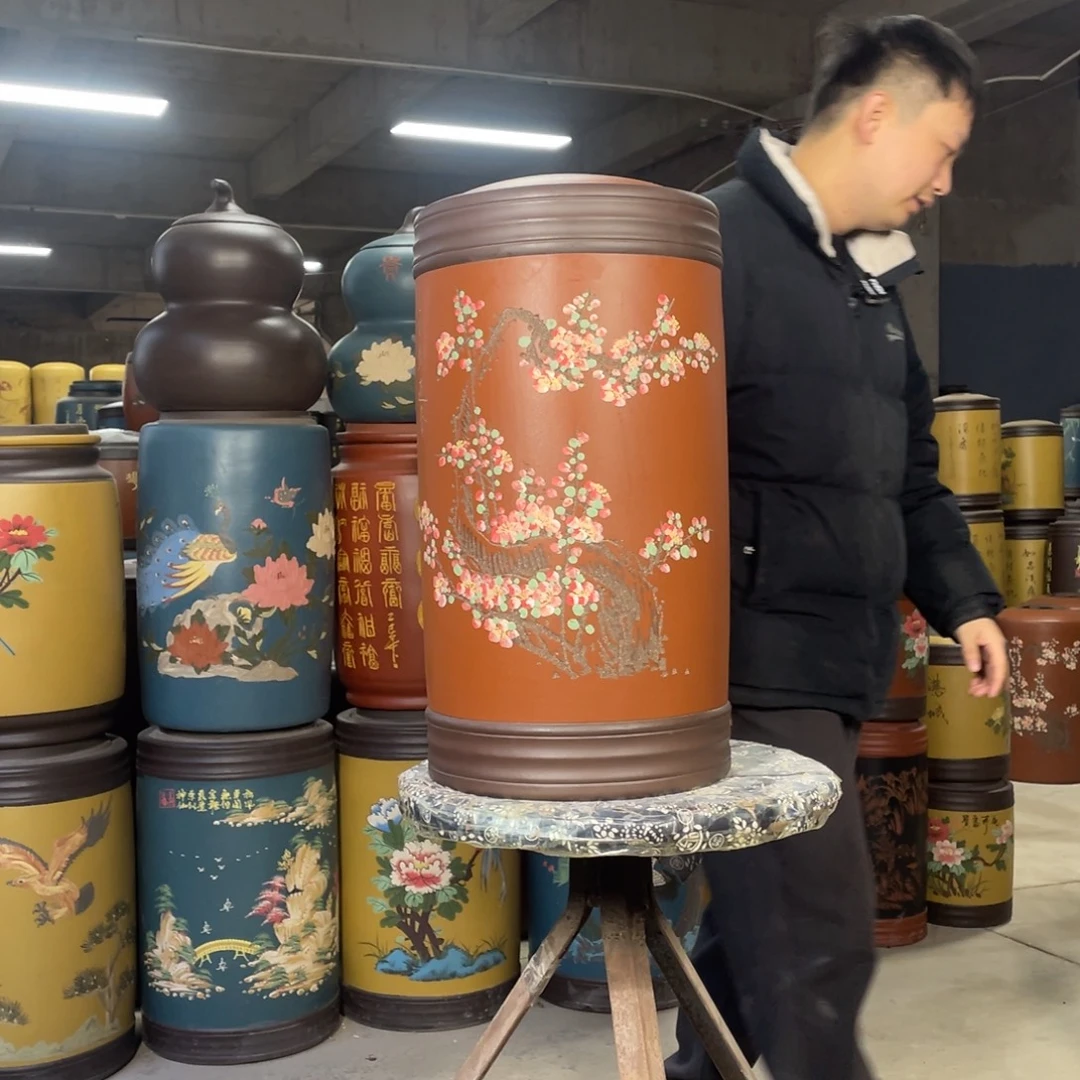 宜兴原矿紫砂茶叶罐