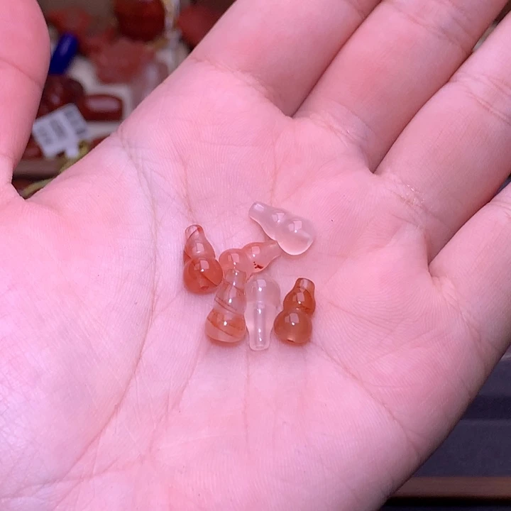 南红玛瑙合金颈饰6个小葫芦1