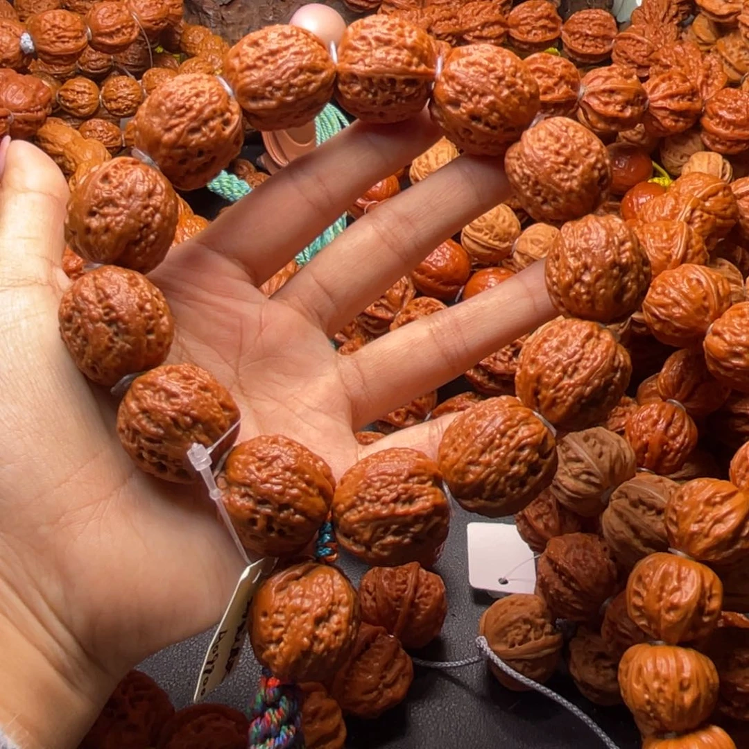 文玩核桃手串留蚂蚁纹虎头