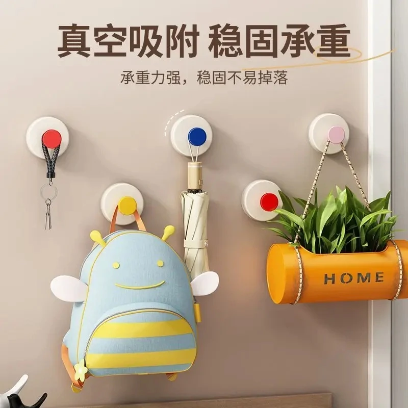 [4个装】多巴胺吸盘挂钩免打孔强力承重家用高颜值吸盘挂钩客厅