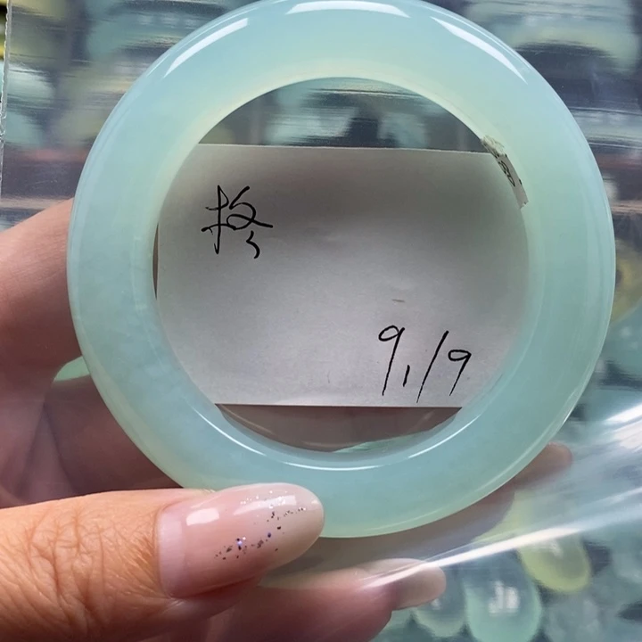 未镶嵌蛇纹石玉手镯柊*