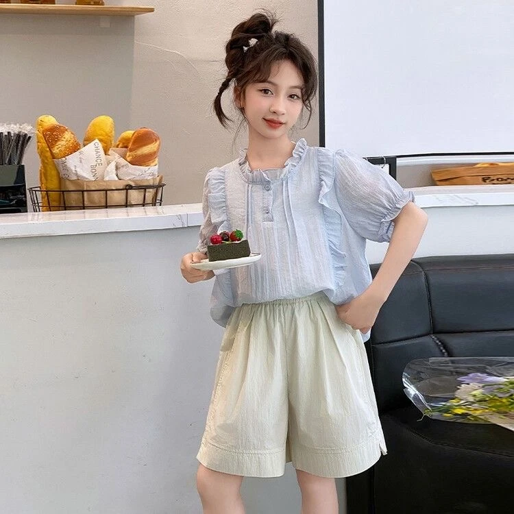 【现货】女童夏装短袖套装2025新款女孩潮衣服爆款两件套CSC2173