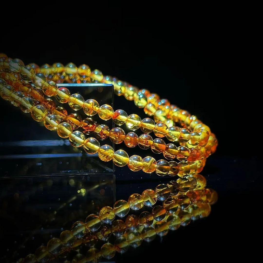 SJ1490 花珀多圈 手链 多样性发其一