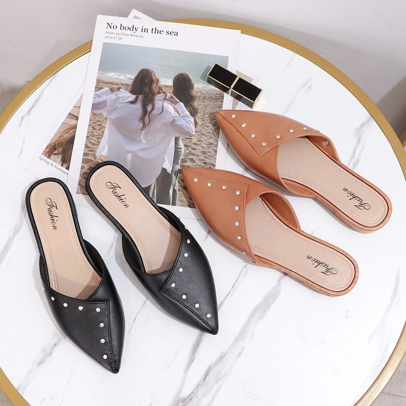 2025新款爆款秋季爆款升级版平跟圆头软底日系百搭时尚包头鞋