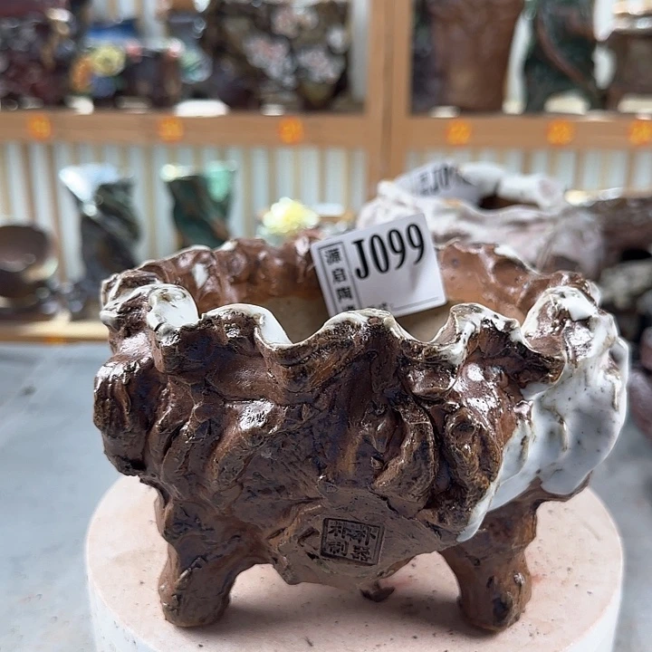 紫砂花盆景德镇陶瓷多肉花盆099